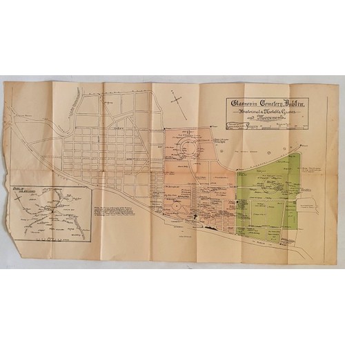 11 - Dublin: Glasnevin Cementary. A map of historical and notable graves and monuments. Published 1915. 2... 