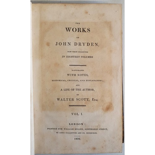 13 - The Works of John Dryden Now first Collected in Eighteen Volumes Dryden, John; Scott, Walter, editor... 