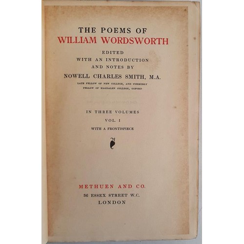 16 - The Poems of William Wordsworth William Wordsworth; Nowell Charles Smith [ed] Published by Methuen &... 