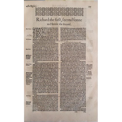 23 - Holinshed's Chronicles. First, Second and Third Volumes of Chronicles compromising in the first two ... 