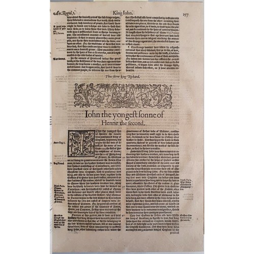 23 - Holinshed's Chronicles. First, Second and Third Volumes of Chronicles compromising in the first two ... 