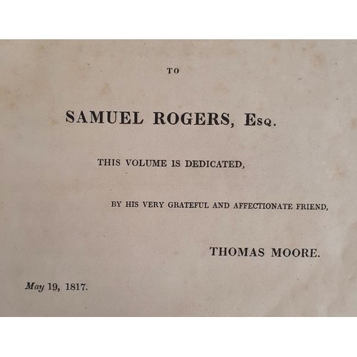 33 - Moore, Thomas. Lalla Rookh, An Oriental Romance. London: Printed for Longman, Hurst, Rees, Orme, and... 