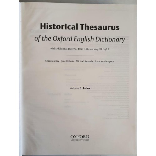 43 - Historical Thesaurus of the Oxford English Dictionary: With additional material from A Thesaurus of ... 