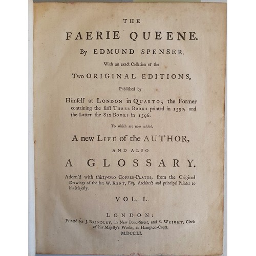 45 - The Faerie Queene by Edmund Spenser. With an exact Collation of the Two Original Editions published ... 