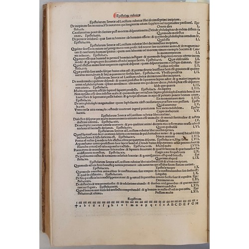 47 - INCUNABULA: Seneca Moralis. Lucio Anneo Seneca. Rubrication in red and blue. Printed in Venice, by B... 