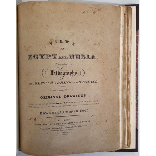 52 - Edward J. Cooper. Views in Egypt and Nubia. Executed in tinted lithography. 1824. 8 volumes in origi... 