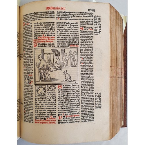 69 - Decretum Gratiani - Gratian's Laws, by Gratian (or Johannes Gratian). With over 120 woodcuts, rubric... 