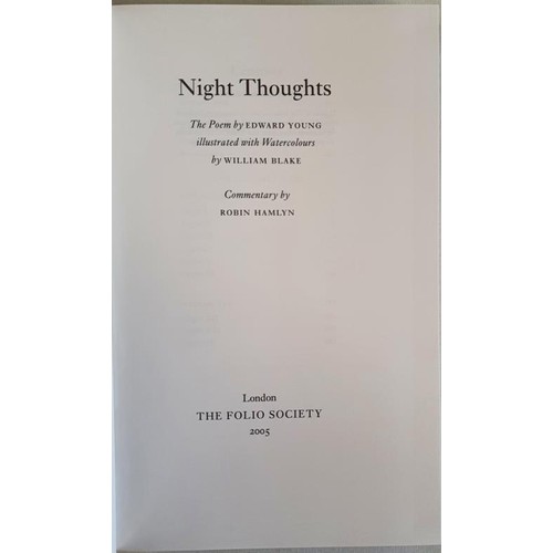 76 - The Complaint: or, Night-Thoughts on Life, Death, and Immortality Folio Society Facsimile William Bl... 