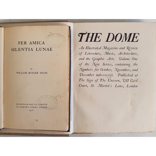 115 - W.B. Yeats. Per Amica Silentia Lunae. 1918. 1st Original blue cloth designed by Sturge Moore and The... 
