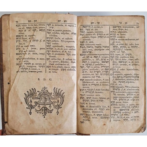 117 - Johann Simonis. Biblia Hebraica Muaualia. Secone, amended edition, published in Halle by Orphanotrop... 