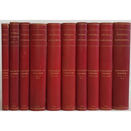 159 - The Manuscripts of the Marquis of Ormonde, preserved at the Castle, Kilkenny. Vol. 1 - 2, Index and ... 