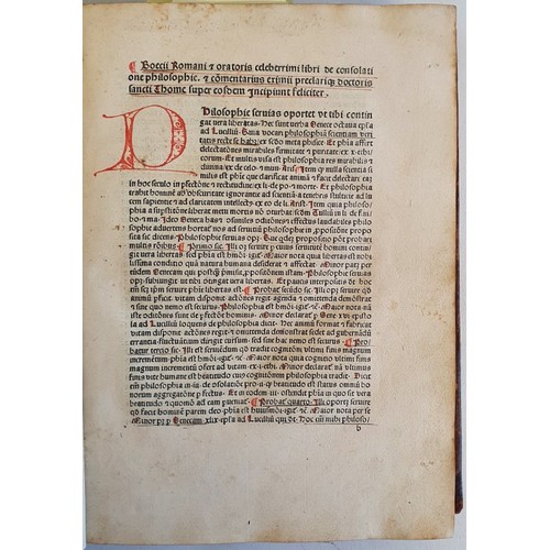 221 - INCUNABULA: Boethius's The Consolation Of Philosophy. Diligently elaborated by Johannes de Westfalia... 