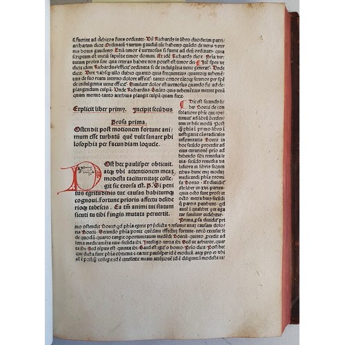 221 - INCUNABULA: Boethius's The Consolation Of Philosophy. Diligently elaborated by Johannes de Westfalia... 