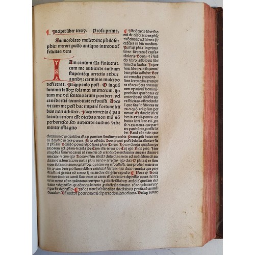 221 - INCUNABULA: Boethius's The Consolation Of Philosophy. Diligently elaborated by Johannes de Westfalia... 