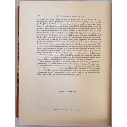 28 - W. H. Bartlett, W. Porter & T. Allom. Syria, The Holy Land and Asia Minor. 1842. 3 volumes in 1.... 