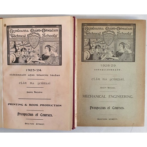 16 - Bolton Street Prospectus for 1923-24 & 1928-29. Scarce and original wrappers present, artwork by... 