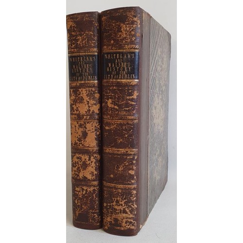 21 - Dublin] Warburton, Whitelaw & Walsh History of the City of Dublin, 1818, 2 vols. quarto, with en... 