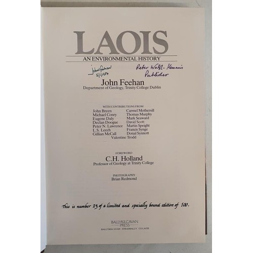 41 - Feehan (John) Laois: An Environmental History, Folio Stradbally (Ballykilcavan Press) 1983. First Ed... 