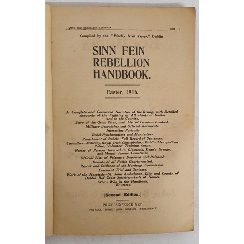 369 - Sinn Fein Rebellion Handbook. Easter 1916 Second Edition. Printed and Published by the Irish Times 2... 