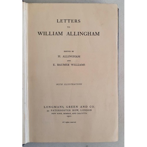 Helen Allingham & E. Baumer Williams. Letters to William Allingham ...