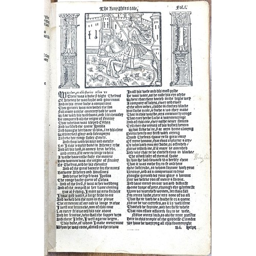 64 - CHAUCER, Geoffrey (c.1343-1400). The Workes of Geoffrey Chaucer Newly Printed, with Dyvers Workes wh... 