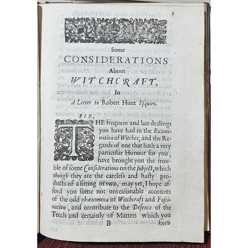 116 - Some philosophical considerations touching the being of witches and witchcraft written in a letter t... 