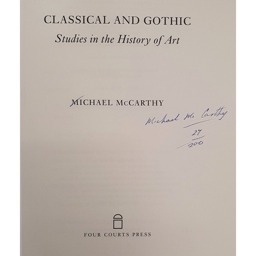 31 - limited edition of 200 copies, Signed by author. Classic and Gothic. Michael McCarthy; Tony O’Malley... 