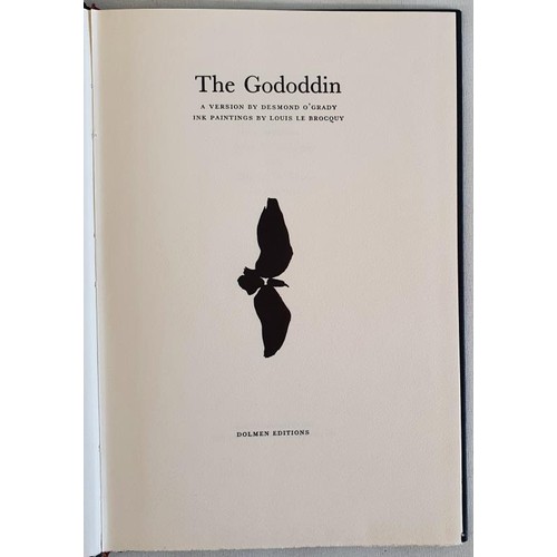 34 - Desmond O’Grady, Louis le Brocquy: The Gododdin. Dolmen, 1977. SIGNED. Ltd. Ed. 650. In decorative b... 