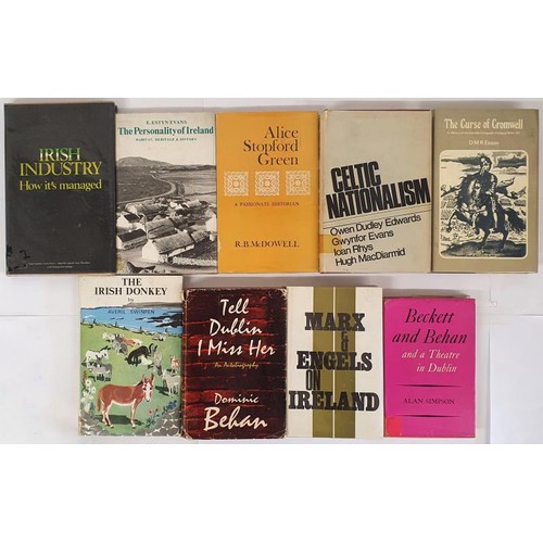 67 - Irish Interest: Marx & Engels on Ireland, 1971; The Irish Donkey by Averil Swinfen plus 7 others... 