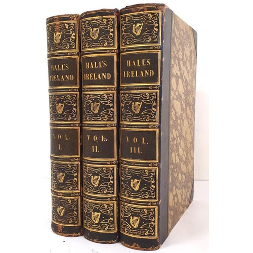 77 - Hall, Mr. & Mrs. S. C. Ireland: its Scenery, Character, &c. 1842, first edition, 3 vols., qu... 