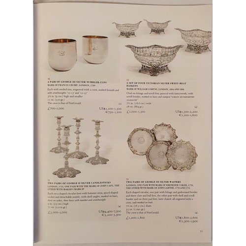 98 - Catalogue of Christies Sale of contents of Glin Castle, property of Desmond Fitzgerald, The Knight o... 