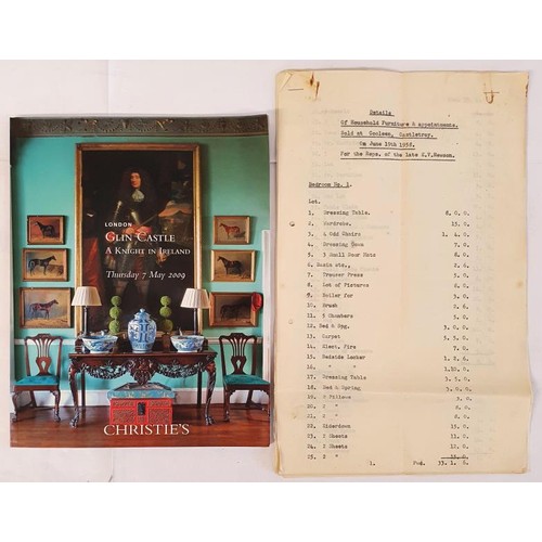98 - Catalogue of Christies Sale of contents of Glin Castle, property of Desmond Fitzgerald, The Knight o... 