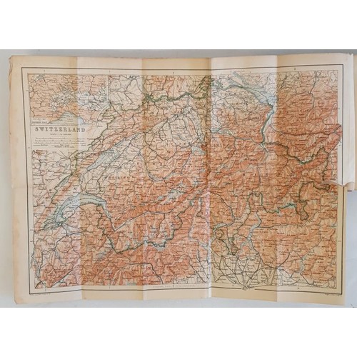 105 - Karl Baedeker. Switzerland and the Adjacent portions of Italy, Savoy, and The Tyrol. 1889. Numerous ... 