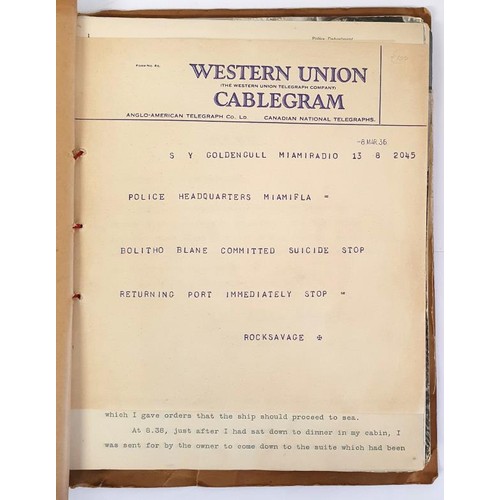 114 - Detective Fiction] Wheatley, Dennis. Murder of Miami., 1936, quarto. 4to, original buff wrappers wit... 