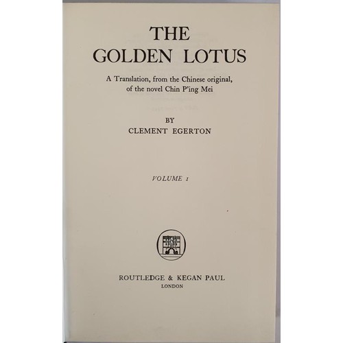 119 - The Golden Lotus: A Translation from the Chinese Original, of the Novel 