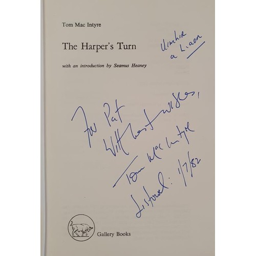 Irish Poetry/Literature: The Harper's Turn by Tom MacIntyre SIGNED ...