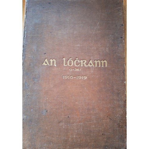 8 - Cork Irish Language Newspaper: An L&oacute;chrann 1916-1919, Issues 1 &ndash; 36. Bound volume of Sh... 