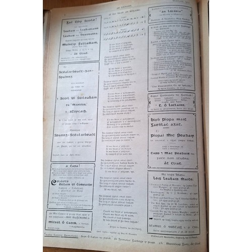 8 - Cork Irish Language Newspaper: An L&oacute;chrann 1916-1919, Issues 1 &ndash; 36. Bound volume of Sh... 