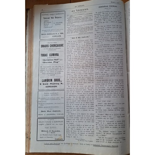 8 - Cork Irish Language Newspaper: An L&oacute;chrann 1916-1919, Issues 1 &ndash; 36. Bound volume of Sh... 