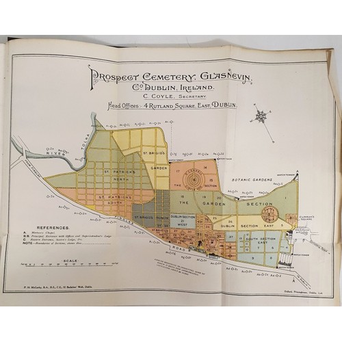 22 - The Dublin Cemetries Prospect Glasnevin and Goldenbridge 1829-1906 with map of Glasnevin Cemetery.
