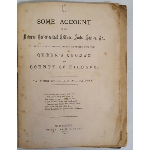 26 - 'Account of Ruins of Queen's County & Kildare' (1899-1902). Front board detached. Pages 29-32 ph... 