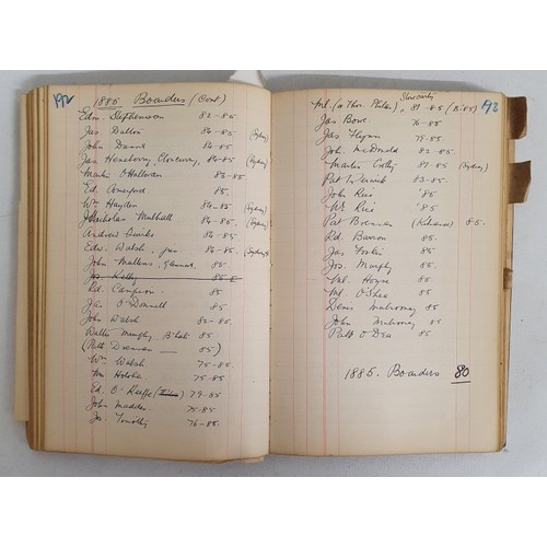 30 - St Kierans College Kilkenny: Manuscript Book Dated 1782-1936. Initials G S on front Board.Listing St... 