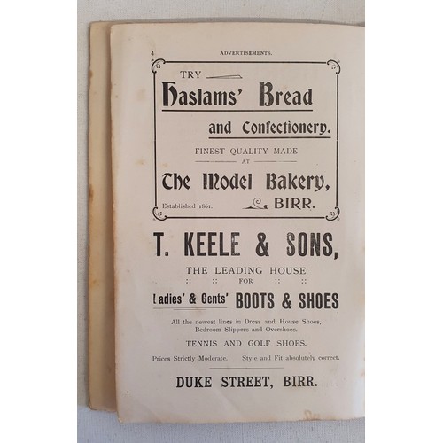 61 - Birr & Roscrea 'Missionary' Cookery Book, 1912. Cookery book was compiled with receipes mainly f... 