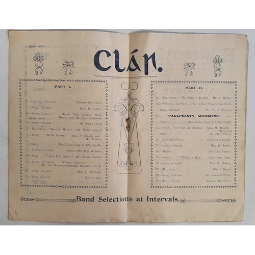 42 - Programme of Graignamanagh 'Aeridheacht' Sunday July 27th 1919. 12pp. 9 pages of local advertisement... 