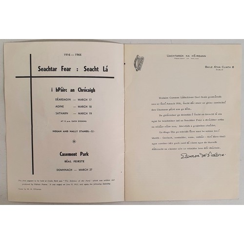 Seactar Fear Seacht Lá by Bryan MacMahon. Programme 1966 to commemorate ...