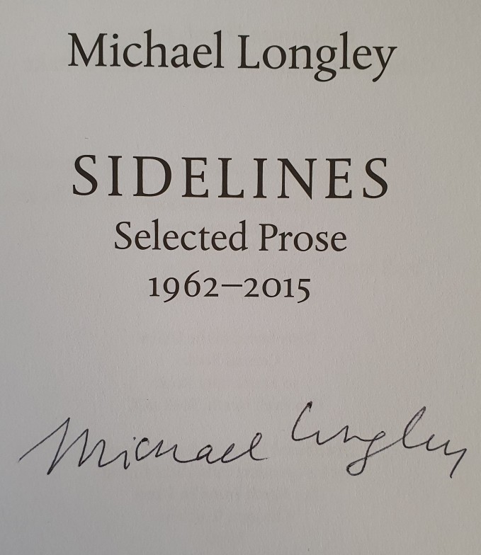 Michael Longley: The Echo Gate Poems 1975-79, SIGNED, 1st Ed; Sidelines ...