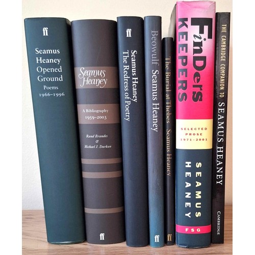 474 - Seven books by and about Seamus Heaney: Opened Ground &ndash; Poems 1966-1996 (1998); Seamus Heaney ... 
