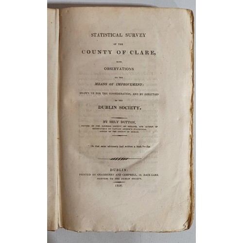 1 - Hely Dutton - Statistical Survey of the County of Clare: with observations on the means of improveme... 