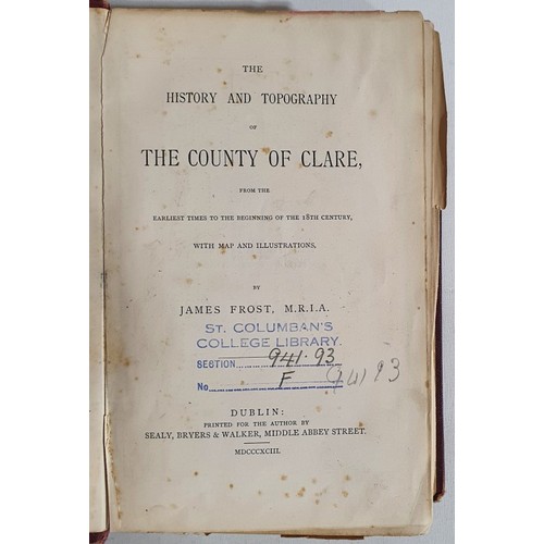 4 - Frost, James; The History and Topography of the County of Clare. Ex libris