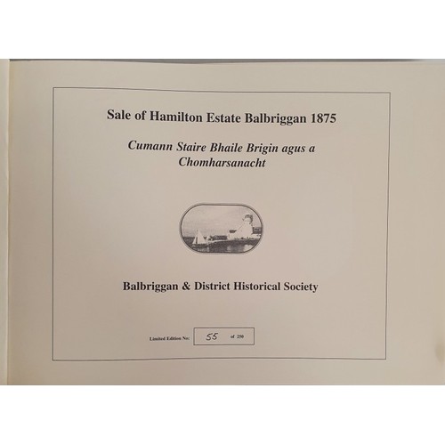 34 - Folio volume in original box/slipcase. Sale of Hamilton Estate &ndash; Balbriggan. 1875. 14 large fo... 